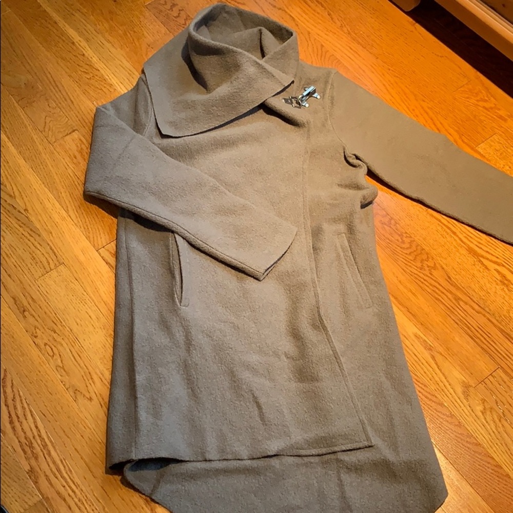 Garnet Hill Assymetrical Boiled Wool Coat.